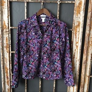 Christopher & Banks Purple Stretch Jacket Size M